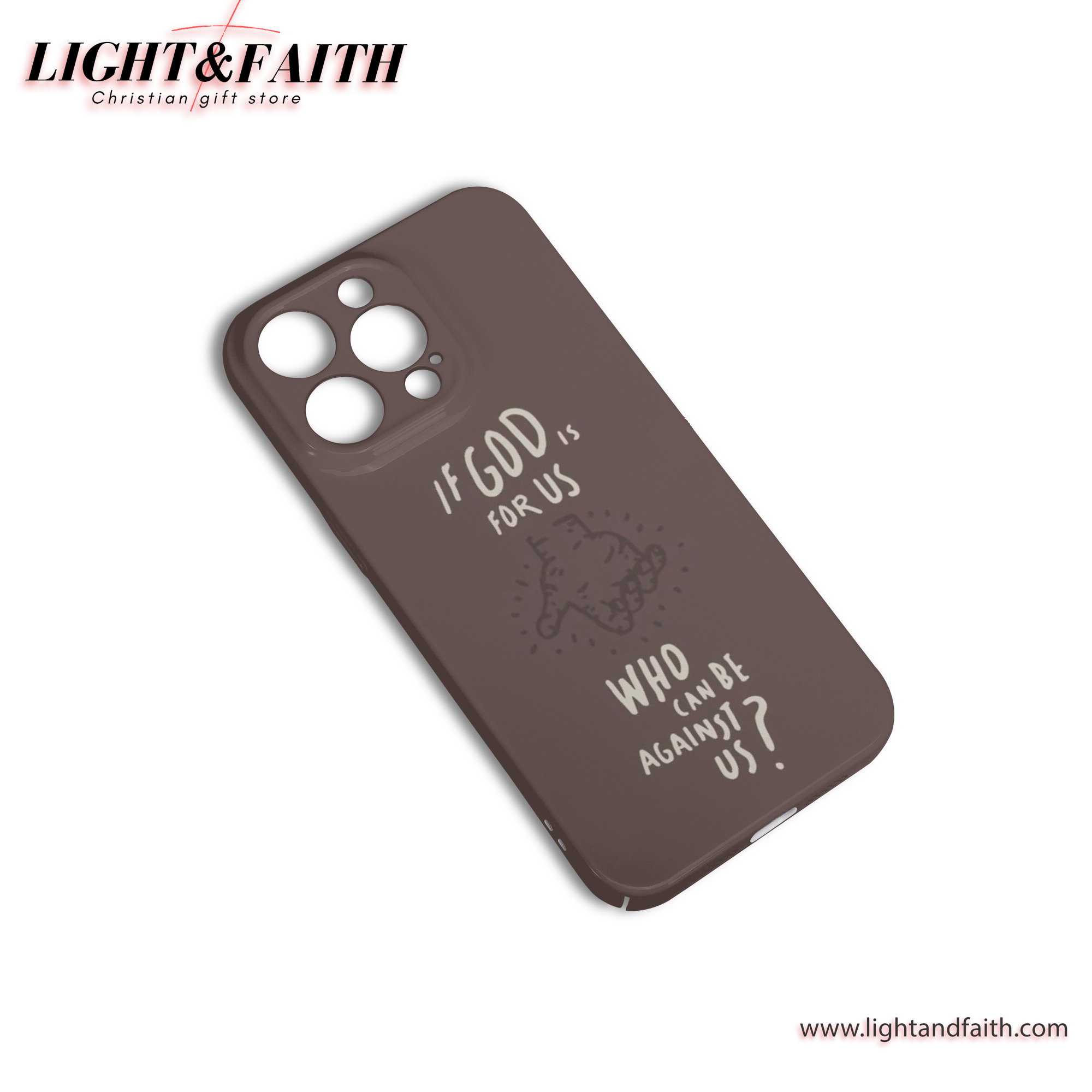 If God Is for Us Who Can Be Against Us Phone Case – Christian Encouragement Phone Cover, Christian Phone Case, Bible Verse Phone Case, Religious Gift, PCLAF56